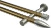 10193926-109539 Gardinenstange Metall 20 mm Ø 2-läufig PRESTIGE - Samanto Messing Antik / Edelstahl-Optik (ohne Ringe)