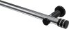 10194111-101229 Gardinenstange Metall 20 mm Ø PLATON - Estana Chrom / Schwarz (ohne Ringe)