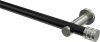 10194111-102939 Gardinenstange Metall 20 mm Ø PLATON - Estana Schwarz / Edelstahl-Optik (ohne Ringe)