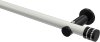 10194111-103229 Gardinenstange Metall 20 mm Ø PLATON - Estana Weiß / Schwarz (ohne Ringe)