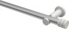 10194111-103332 Gardinenstange Metall 20 mm Ø PLATON - Estana Silbergrau / Weiß (ohne Ringe)