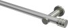 10194111-103339 Gardinenstange Metall 20 mm Ø PLATON - Estana Silbergrau / Edelstahl-Optik (ohne Ringe)