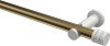 10194111-109532 Gardinenstange Metall 20 mm Ø PLATON - Estana Messing Antik / Weiß (ohne Ringe)