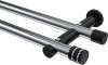 10194112-101229 Gardinenstange Metall 20 mm Ø 2-läufig PLATON - Estana Chrom / Schwarz (ohne Ringe)