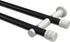 10194112-102932 Gardinenstange Metall 20 mm Ø 2-läufig PLATON - Estana Schwarz / Weiß (ohne Ringe)