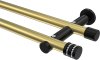 10194112-103829 Gardinenstange Metall 20 mm Ø 2-läufig PLATON - Estana Messing-Optik / Schwarz (ohne Ringe)