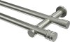 10194112-1039 Gardinenstange Edelstahl-Optik 20 mm Ø 2-läufig PLATON - Estana (ohne Ringe)