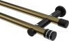 10194112-109529 Gardinenstange Metall 20 mm Ø 2-läufig PLATON - Estana Messing Antik / Schwarz (ohne Ringe)