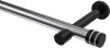 10194125-101229 Gardinenstange Metall 20 mm Ø PRESTIGE - Estana Chrom / Schwarz (ohne Ringe)