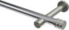 10194125-101239 Gardinenstange Metall 20 mm Ø PRESTIGE - Estana Chrom / Edelstahl-Optik (ohne Ringe)