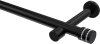 10194125-1029 Gardinenstange Metall 20 mm Ø PRESTIGE - Estana Schwarz (ohne Ringe)
