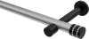 10194125-103329 Gardinenstange Metall 20 mm Ø PRESTIGE - Estana Silbergrau / Schwarz (ohne Ringe)
