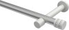 10194125-103332 Gardinenstange Metall 20 mm Ø PRESTIGE - Estana Silbergrau / Weiß (ohne Ringe)