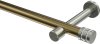 10194125-109539 Gardinenstange Metall 20 mm Ø PRESTIGE - Estana Messing Antik / Edelstahl-Optik (ohne Ringe)
