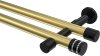10194126-103829 Gardinenstange Metall 20 mm Ø 2-läufig PRESTIGE - Estana Messing-Optik / Schwarz (ohne Ringe)