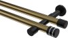 10194126-109529 Gardinenstange Metall 20 mm Ø 2-läufig PRESTIGE - Estana Messing Antik / Schwarz (ohne Ringe)