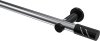 10194211-101229 Gardinenstange Metall 20 mm Ø PLATON - Zoena Chrom / Schwarz (ohne Ringe)