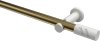 10194211-109532 Gardinenstange Metall 20 mm Ø PLATON - Zoena Messing Antik / Weiß (ohne Ringe)