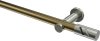 10194211-109539 Gardinenstange Metall 20 mm Ø PLATON - Zoena Messing Antik / Edelstahl-Optik (ohne Ringe)