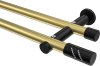 10194212-103829 Gardinenstange Metall 20 mm Ø 2-läufig PLATON - Zoena Messing-Optik / Schwarz (ohne Ringe)