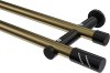 10194212-109529 Gardinenstange Metall 20 mm Ø 2-läufig PLATON - Zoena Messing Antik / Schwarz (ohne Ringe)