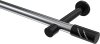 10194225-101229 Gardinenstange Metall 20 mm Ø PRESTIGE - Zoena Chrom / Schwarz (ohne Ringe)