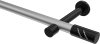 10194225-103329 Gardinenstange Metall 20 mm Ø PRESTIGE - Zoena Silbergrau / Schwarz (ohne Ringe)