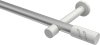 10194225-103332 Gardinenstange Metall 20 mm Ø PRESTIGE - Zoena Silbergrau / Weiß (ohne Ringe)
