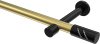 10194225-103829 Gardinenstange Metall 20 mm Ø PRESTIGE - Zoena Messing-Optik / Schwarz (ohne Ringe)