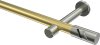 10194225-103839 Gardinenstange Messing-Optik / Edelstahl-Optik 20 mm Ø PRESTIGE - Zoena (ohne Ringe)