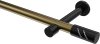 10194225-109529 Gardinenstange Metall 20 mm Ø PRESTIGE - Zoena Messing Antik / Schwarz (ohne Ringe)