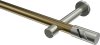 10194225-109539 Gardinenstange Metall 20 mm Ø PRESTIGE - Zoena Messing Antik / Edelstahl-Optik (ohne Ringe)