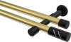 10194226-103829 Gardinenstange Metall 20 mm Ø 2-läufig PRESTIGE - Zoena Messing-Optik / Schwarz (ohne Ringe)