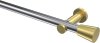 10194611-101238 Gardinenstange Metall 20 mm Ø PLATON - Sitra Chrom / Messing-Optik (ohne Ringe)
