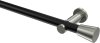 10194611-102939 Gardinenstange Metall 20 mm Ø PLATON - Sitra Schwarz / Edelstahl-Optik (ohne Ringe)
