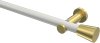 10194611-103238 Gardinenstange Metall 20 mm Ø PLATON - Sitra Weiß / Messing-Optik (ohne Ringe)