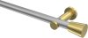 10194611-103338 Gardinenstange Metall 20 mm Ø PLATON - Sitra Silbergrau / Messing-Optik (ohne Ringe)