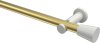 10194611-103832 Gardinenstange Metall 20 mm Ø PLATON - Sitra Messing-Optik / Weiß (ohne Ringe)