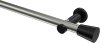 10194611-103929 Gardinenstange Metall 20 mm Ø PLATON - Sitra Edelstahl-Optik / Schwarz (ohne Ringe)