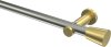 10194611-103938 Gardinenstange Edelstahl-Optik / Messing-Optik 20 mm Ø PLATON - Sitra (ohne Ringe)