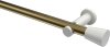 10194611-109532 Gardinenstange Metall 20 mm Ø PLATON - Sitra Messing Antik / Weiß (ohne Ringe)