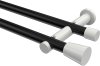 10194612-102932 Gardinenstange Metall 20 mm Ø 2-läufig PLATON - Sitra Schwarz / Weiß (ohne Ringe)