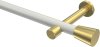 10194625-103238 Gardinenstange Metall 20 mm Ø PRESTIGE - Sitra Weiß / Messing-Optik (ohne Ringe)