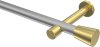 10194625-103338 Gardinenstange Metall 20 mm Ø PRESTIGE - Sitra Silbergrau / Messing-Optik (ohne Ringe)