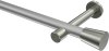 10194625-103339 Gardinenstange Metall 20 mm Ø PRESTIGE - Sitra Silbergrau / Edelstahl-Optik (ohne Ringe)