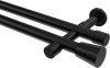 10194626-1029 Gardinenstange Metall 20 mm Ø 2-läufig PRESTIGE - Sitra Schwarz (ohne Ringe)
