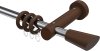 10200327-101219 Gardinenstange Metall / Holz 20 mm Ø TALENA - Bero Chrom / Nussbaum lackiert