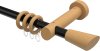 10200327-102930 Gardinenstange Metall / Holz 20 mm Ø TALENA - Bero Schwarz / Buche lackiert