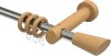 10200327-103930 Gardinenstange Metall / Holz 20 mm Ø TALENA - Bero Edelstahl-Optik / Buche lackiert