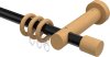 10200527-102930 Gardinenstange Metall / Holz 20 mm Ø TALENA - Feta Schwarz / Buche lackiert